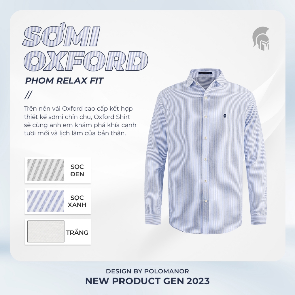 Áo Sơ Mi Oxford Kẻ Sọc Dáng Ôm Dài Tay