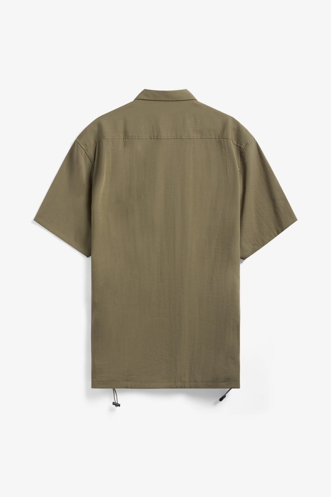 Sơ Mi Nam Tay Ngắn Trơn Rayon Dây Rút Form Loose