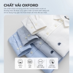 Áo Sơ Mi Oxford Kẻ Sọc Dáng Ôm Dài Tay